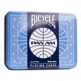 Bicycle® Pan Am Airlines Oyun Kartları, Teneke Seyahat Kutusunda 2 Deste – Klasik Pan Am Tasarımı