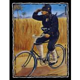 Bicycle Policeman Composition Notebook 7.44x9.69 1/2 College: Blank 1/2 Blank 1/2 College Pages for Notes, Bullet Lists, Sketches, Thoughts, Doodles, Designs, and Plans. Exercise Book or Journal