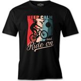 Bicycle Ride On Siyah Erkek Tshirt - XL