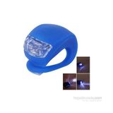 Bicycleworld İkili Çift Renkli Led Lamba Kurbağa Silikon Işık 3 Kademeli Bisiklet Gidon Işığı (2'Li Mavi)