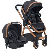 Biddy Pitty Oro Travel Sistem Bebek Arabası - Dark Pearl, Hafif ve Konforlu, 3 Yıl Garantili - Siyah