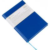 BİDEFTER Çizgisiz Defter - %100 El Yapımı, El Dikişi (İplik Dikiş) Özel Tasarım – Termo Deri Ciltli, “Benzersiz Ürün” A/5 Mavi - 14 x 20 cm