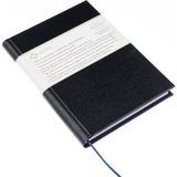 BİDEFTER Eskiz Defteri - %100 El Yapımı, El Dikişi (Iplik Dikiş) Hakiki Cilt Bezi - Ciltli Defter, Çizgisiz A/5 Siyah