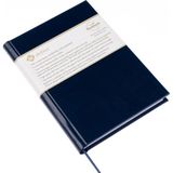 BİDEFTER Eskiz Defteri - %100 El Yapımı, El Dikişi (Iplik Dikiş) Termo Deri Ciltleme, Çizgisiz Ciltli Defter A/5 Lacivert