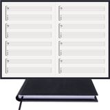 BİDEFTER Gitar Nota Defteri (Fa ve Tab Anahtarlı)% 100 El Yapımı, El Dikişi, Termo Deri A/5 - Siyah
