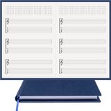 BİDEFTER Gitar Nota Defteri (Sol ve Tab Anahtarlı, Akortlu)% 100 El Yapımı, El Dikişi, Gerçek Cilt Bezi A/5 - Lacivert