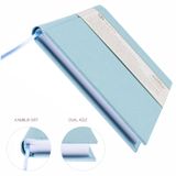 BİDEFTER Gitar Nota Defteri (Sol ve Tab Anahtarlı, Akortlu)% 100 El Yapımı, El Dikişi, Kumaş Ciltleme A/5 - Mavi