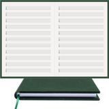 BİDEFTER Gitar Nota Defteri - (TAB Anahtarlı) 11 Çıtalı% 100 El Yapımı, El Dikişi, Kumaş Ciltleme (A/4) - Yeşil