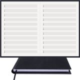 BİDEFTER Gitar Nota Defteri - (TAB Anahtarlı) 11 Çıtalı% 100 El Yapımı, El Dikişi, Termo Deri (A/4) - Siyah