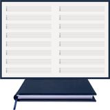 BİDEFTER Gitar Nota Defteri - (TAB Anahtarlı) 11 Çıtalı% 100 El Yapımı, El Dikişi, Termo Deri A/5 - Lacivert