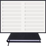 BİDEFTER Gitar Nota Defteri - (TAB Anahtarlı) 11 Çıtalı% 100 El Yapımı, El Dikişi, Termo Deri A/5 - Siyah