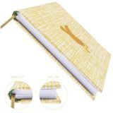 BİDEFTER Gitar Nota Defteri - (Tab Anahtarlı Sol Kesik Çizgili)% 100 El Yapımı, El Dikişi, (İplik Dikiş) Kuşe Ciltli A/5 - Sarı