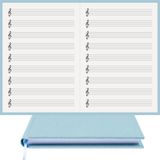 BİDEFTER Müzik Defteri (Anahtarlı)%100 El Yapımı, El Dikişi (İplik Dikiş) Özel Kumaş Ciltleme, 14,5x21 cm. (A/5) 120 Sayfa