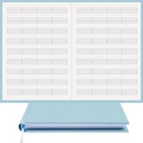 BİDEFTER Müzik Defteri (Anahtarsız Kesik Çizgili)%100 El Yapımı, El Dikişi (İplik Dikiş) Özel Kumaş Ciltleme, 14,5x21 cm. (A/5) 120 Sayfa