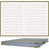BİDEFTER Müzik Defteri (Anahtarsız)%100 El Yapımı, El Dikişi (İplik Dikiş) Özel "KETEN KUMAŞ CİLTLEME" 14,5x21 cm. (A/5) 120 Sayfa "Benzersiz Ürün""