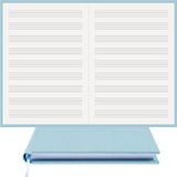 BİDEFTER Müzik Defteri (Anahtarsız)%100 El Yapımı, El Dikişi (İplik Dikiş) Özel Kumaş Ciltleme, 14,5x21 cm. (A/5) 120 Sayfa