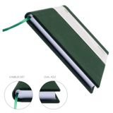 BİDEFTER Müzik Nota Defteri - (Alto nota anahtarı)% 100 El Yapımı, El Dikişi, (İplik Dikiş) Kumaş Ciltleme A/5 - Yeşil