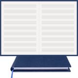 BİDEFTER Müzik Nota Defteri - (Anahtarsız)% 100 El Yapımı, El Dikişi, (İplik Dikiş) Gerçek Cilt Bezi A/5 - Lacivert