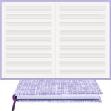 BİDEFTER Müzik Nota Defteri (Anahtarsız)% 100 El Yapımı, El Dikişi, (İplik Dikiş) Kuşe Ciltli (A/4) Mavi