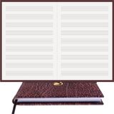 BİDEFTER Müzik Nota Defteri (Anahtarsız)% 100 El Yapımı, El Dikişi, (İplik Dikiş) Kuşe Ciltli (A/5) Kahve-Gri