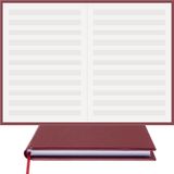 BİDEFTER Müzik Nota Defteri - (Anahtarsız)% 100 El Yapımı, El Dikişi, (İplik Dikiş) Termo Deri (A/4) - Bordo