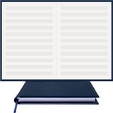 BİDEFTER Müzik Nota Defteri - (Anahtarsız)% 100 El Yapımı, El Dikişi, (İplik Dikiş) Termo Deri (A/4) - Lacivert