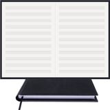 BİDEFTER Müzik Nota Defteri - (Anahtarsız)% 100 El Yapımı, El Dikişi, (İplik Dikiş) Termo Deri (A/4) - Siyah