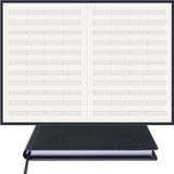 BİDEFTER Müzik Nota Defteri - (Anahtarsız 4 Kesik Çizgili)% 100 El Yapımı, El Dikişi, Gerçek Cilt Bezi (A/4) - Siyah