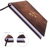 BİDEFTER Müzik Nota Defteri - (Davul ve Vurmalı Çalgılar)% 100 El Yapımı, El Dikişi, (İplik Dikiş) Kuşe Ciltli A/5 - Koyu Kahve