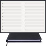 BİDEFTER Müzik Nota Defteri - (Vurmalı Çalgılar) (ALT.)% 100 El Yapımı, El Dikişi, (İplik Dikiş) Gerçek Cilt Bezi A/5 - Siyah