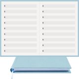 BİDEFTER Müzik Nota Defteri - (Vurmalı Çalgılar) (ALT.)% 100 El Yapımı, El Dikişi, (İplik Dikiş) Kumaş Ciltleme A/5 - Mavi