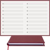 BİDEFTER Müzik Nota Defteri - (Vurmalı Çalgılar) (ALT.)% 100 El Yapımı, El Dikişi, (İplik Dikiş) Termo Deri A/5 - Bordo