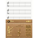BİDEFTER Piyano Nota Kağıdı (Sol Fa Anahtarlı) 2 li 5 Satır, 1. Sınıf 100 gr. Özel Kağıda 50 Sayfa Arkalı-Önlü Ofset Baskı
