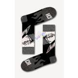 Bidigago Bleach Desenli Unisex Kolej Çorap Gri 36-44