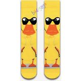 Bidigago Havalı Ördek - Cool Duck Sarı Kolej Çorap - Standart