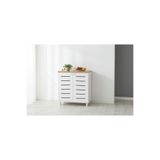 BİDOLAP BD101 Ayakkabılık, Çok Amaçlı Dolap, Üst Tabla Ahşap, Beyaz,S.Meşe