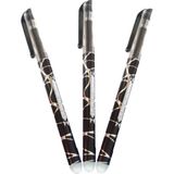 Bidoluhobi Uçan Kalem 3'lü Set - Siyah - 0,7 mm
