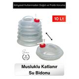 #Bidon Kamp Karavan Piknik Dağcılık Katlanır Su Bidonu 10 Litre Musluklu Akordiyon Su Deposu Bpa Free Taşınabilir Su Tan
