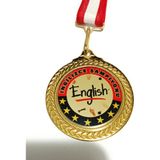Bidünya İngilizce Şampiyon Madalyası 5’li Metal Ödül Renkli Tasarım ile Özel Hediye Seçeneği