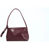 Biem Accessory Biem Bordo Fularlı Baget Omuz Çantası - --