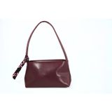 Biem Bordo Fularlı Baget Omuz Çantası