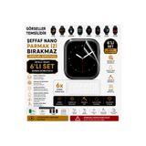 Biemtek Tecno watch 3 active Uyumlu Akıllı Bileklik Ekran Koruyucu Şeffaf 6'lı Ultra Set Nano Hidrojel Darbe Emici
