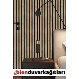 Bien Duvar Kağıtları Bien Exclusive 3d Effect Lambri Ahşap Duvar Çıtası Desenli Duvar Kağıdı 5 M²