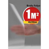 Bien Duvar Kağıtları Bien Exclusive (50CM x 2mt), 1 M² cm Şeffaf Buzlu Cam Premium Yapışkanlı Kaplama Pvc Folyo F-02 - 50 x 200 cm
