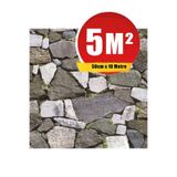 Bien Duvar Kağıtları Zümrüt Exclusıve Exclusive 9260 Yığma Görünümlü Renkli Taş Desenli Duvar Kağıdı 5 M2