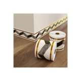 Bien Home 10x500 cm Beyaz Gold Gri Siyah Renkler Rulo Halinde Ek Yersiz Tek Parça XPE Bordür Şerit Kendinden Yapışkanlı Köpük Duvar Kaplaması-DW229 DW231