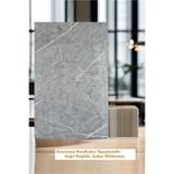 Bien Home 30x60 Cm Gri Beyaz Mermer Desenli Kendinden Yapışkanlı Köpük Banyo WC Kaplama PVC Duvar Paneli