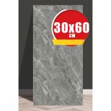 Bien Home 30x60 Cm Gri Renk Mermer Desenli Kendinden Yapışkanlı Duvar Köpük Banyo Wc Kaplama Panel