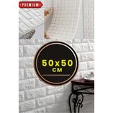 Bien Home 50x50,Cm 0,25 M² Kendinden Yapışkanlı Duvar Esnek Köpük Paneli Sticker 3d Boyutlu Desen Beyaz