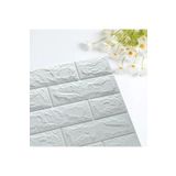 Bien Home 50x70 Cm 0,35 M² Kendinden Yapışkanlı Duvar Kağıdı Esnek Köpük Paneli 3d Boyutlu Tuğla Desen Beyaz